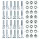 24Sets 1/2-20 Inch Wheel Stud with Nuts for Trailer for Lippert Axles 3500 lb for Dexter 4400 lb with 1/2"-20 UNF Thread Size
