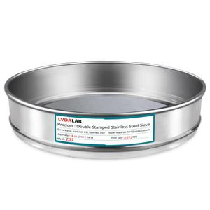 304 Stainless Steel Lab Sieve Screen Mesh, 200 Mesh (0.075mm) Aperture Test Sieve, 12Inch(30cm) Diameter Economy Standard Analysis Sample Test Sieves for Industrial Laboratory Homes
