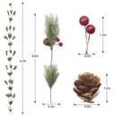 6.4FT Rustic Christmas Garland with Light, Pre-lit Outdoor with Pine Needles Cones for Fireplace Door Porch Mantel Centerpiece Xmas Decoration, Green (Dense Pine Needle)