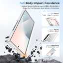 BENKS for Samsung Galaxy Z Fold 7 Case with Screen Protector & Hinge Protection, Magnetic Clear Phone Case, Anti Yellowing Shockproof Protective Bumper Transparent Cell Cover, Crystal Grand Combo
