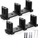 LEIFIDE 2 Pcs Sliding Closet Barn Door Floor Guide Flush Design Wall Mount Bottom Adjustable Roller Flat Non Scratch Barn Door Hardware Kit (3 Roller Design)