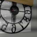 Wall Clock Battery Operated,Silent Non Ticking Modern Rustic Metal Small Clocks for Living Room/Bedroom/Office/Kitchen/Farmhouse Home Decor-16IN(Arabic Number-Black)