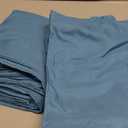 Split King 7 Piece Sheet Set - Comfy Breathable & Cooling - Soft Hotel Luxury Bedding Set with 8-16 Inch Deep Pockets - 1 Flat & 2 Fitted Sheet & 4 Pillowcases - Wrinkle Free & Easy Care - Denim Blue