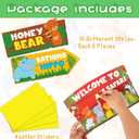 HOWAF 20pcs Jungle Safari Party Sign, Jungle Animal Directional Sign for Birthday Party Baby Shower Decorations Supplies, Wild Animal Party Decoration Welcome Sign, Zoo Animals Paper Sign