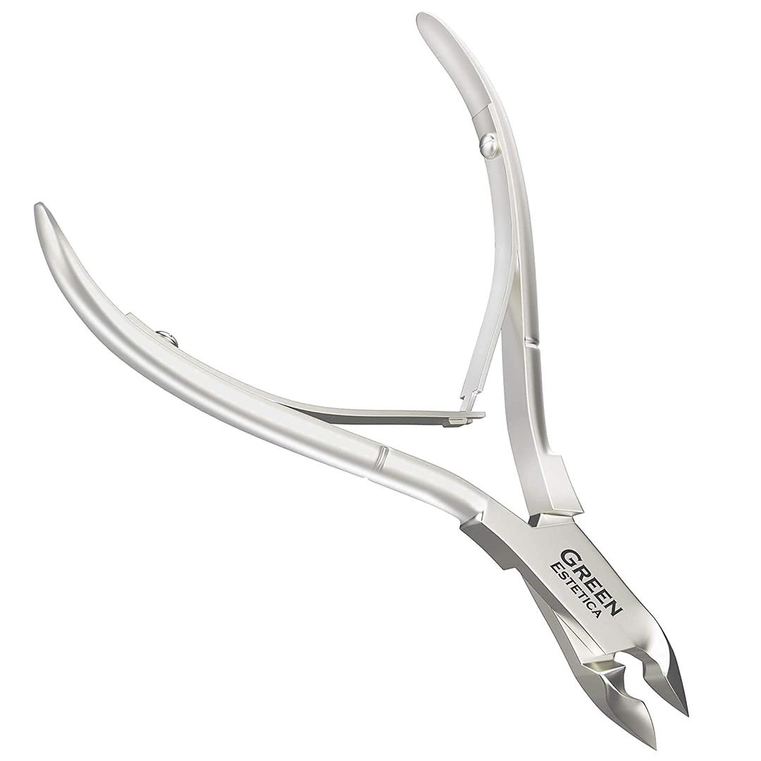 Professional Cuticle Trimmer Nail Cuticle Cutter Stainless Steel Cuticle Nippers with Sharp Blades Clippers Manicure Tools Double Spring for Nail Care Pedicure Nail Tool (Silver)