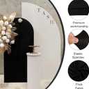 Set of 2 Wedding Arch Cover 2-Sided Round Top Spandex Fitted Arch Backdrop Cover for Birthday Party Baby Shower Wedding Arch Stand Decor（7.2FT, 6FT, Black）
