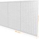TORACK 3 PCS Metal Pegboard Panels(16x24 inch) for Wall Garage Tools Storage Pegboard for Workbench, Modular Peg Board Tool Organizer Board Kit(Pack of 3, Grey)
