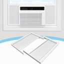 Air Jade Window Air Conditioner Side Panels, Window AC Side Panels with Frame for 10,000 Btu Units, Room Air Conditioner Accordion Filler Curtain Replacement Kit