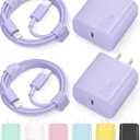 iPhone 17 16 15 Charegr Fast Charging Type C Chargers USB C Charger Block iPhone Air Chargers with 2 Pack 6FT Cable for iPhone 17/17 Plus/17 Pro Max/16/16 Plus/16 Pro Max/15 Pro Max/iPad Pro(Purple)