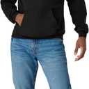 Hanes Men's EcoSmart Hoodie, Midweight Fleece, Pullover Hooded Sweatshirt (Black, S)