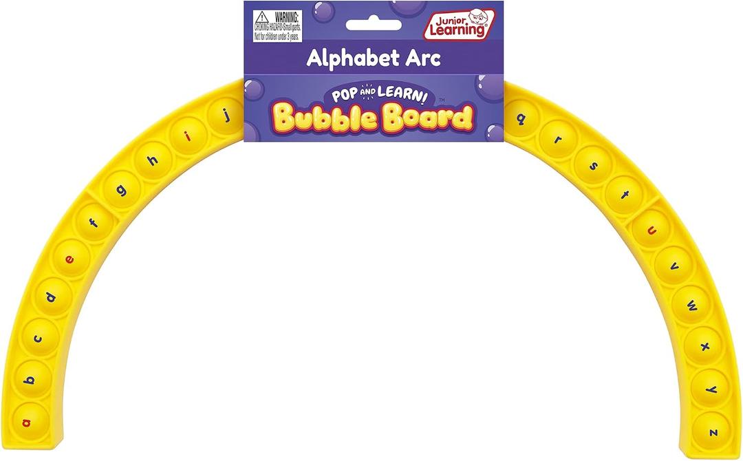 Junior Learning Alphabet Arc Bubble Board, Double-Sided, Ages 4-7, Letter Recognition, K-2