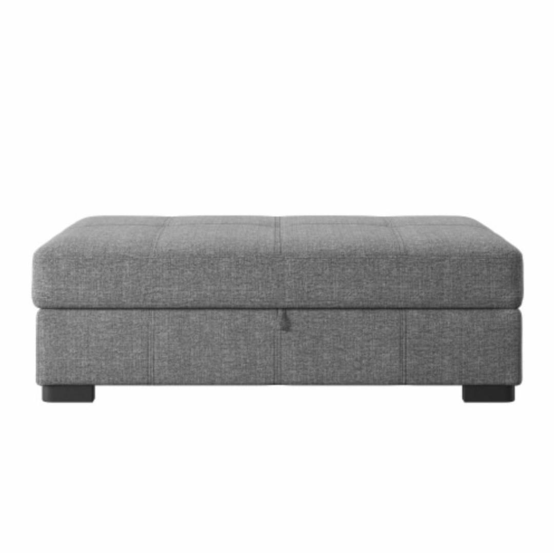 Lakeview Madison Storage Ottoman Heather Gray 54" x 28"