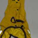 Dog Raincoat, Waterproof Dog Rain Jacket with Hood, Rain Coat with Leash Hole, Reflective Strap for Small Medium Dogs, Lightweight Puppy Clothes(Yellow,Small)