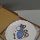 4 Set 10 Inch Construction Truck Plates Melamine Construction Truck Dinnerware Set Reusable Baby Shower Vehicle Melamine Plate Dishwasher Safe for Toddlers Creatively Drop Resistant Cute Plastic Dish