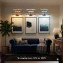 URSOLA 24" Picture Lights for Wall, 3CCT, Dimmable & Remote, Wireless Battery Operated Art Painting Light, Picture Frame Light for Gallery