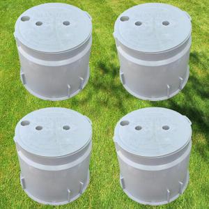 (Dia 10" * 4 Pack) Yariwiz 10 inch Underground Electrical Junction Box In Ground Inground Splice Pull Quazite Plastic Boxes