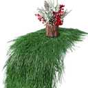 XLX TURF Green Thatch Grass Table Runner - 13" x 36" Table Centerpiece Christmas Green Themed Party Decor , Wild One Birthday, Baby Shower, Wedding, Indoor Outdoor Use