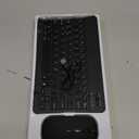 Ultra-Slim Lightweight Bluetooth Keyboard and Mouse Portable Mini Wireless Keyboard Rechargeable 7-Color Backlit for Apple iPad iPhone,Tablet iPhone Smartphone iOS Android Windows,Black