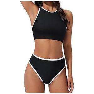 Suuksess Black & White Woman's Two Piece Swimsuit Medium