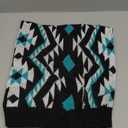 MARZXIN Women Sleeveless Sweater Tank Round Neck Casual Aztec Geometric Knit Sweater Top , Size L