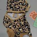 Kuoser Dog Recovery Suit for Dogs After Surgery,Professional Surgical Onesie for Female Male Dogs Spay Neuter,Soft Dog Surgery Suit Bodysuit for Abdominal Wounds Skin Disease,Coffee Leopard XS