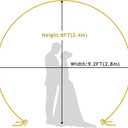 Wokceer 9.2 FT Large Circle Balloon Arch Stand Gold Metal Round Arch Backdrop Stand for Wedding Ceremony Birthday Party Bridal Shower Anniversary Background Decoration