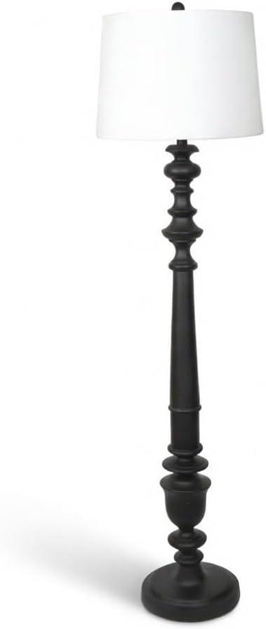 Decor Therapy Benjamin Traditional Floor Lamp, Satin Black
