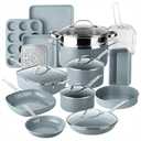 GRANITESTONE Ceraluxe 20Pc Pots and Pans Set Non Stick Ceramic Cookware Set