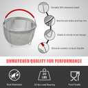 Original Salbree Steamer Basket for 6 qt quart Instant Pot Accessories, Stainless Steel Strainer and Insert fits IP Insta Pots, Instapot, Other Pressure Cookers, with Silicone Handle 