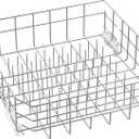 UPGRADED W10728159 Dishwasher Lower Rack Compatible with Kitchenaid Maytag Kenmore Dishwasher Rack,W10525646 W10082825 KDFE104DSS4 Stainless Steel Whirlpool Dishwasher Bottom Rack with Wheel