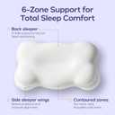 Mellow Cloud Alignment Pillow Ergonomic Support for Neck & Spinal Alignment, Dual Height, Adjustable Fill, Machine Washable Cover, Full / Queen