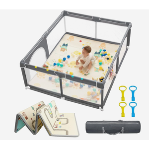 Large Baby Playpen 71" x 59" with Breathable Mesh - Perfect for Toddler Playtime