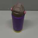 DLOCCOLD 18oz Kids Insulated Water Bottle with Leak Proof Straw Lid, Stainless Steel Water Bottle with Handle & Silicone Boot, Reusable Tumbler for School, Travel, BPA Free, Gift for Boy, Girl (Purple)