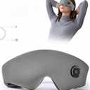Heated Eye Mask for Dry Eyes, Electric Warm Eye Compress Heating pad for Strain Relief, Stye Relax, Improved Sleep, Washable USB Sleep Mask Gift for Men Women (Grey)