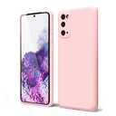 oakxco for Samsung Galaxy S20 Phone Case Liquid Silicone, Cute Thin Slim Soft Rubber TPU Plain Smooth Gel Cover for Women Girl Aesthetic, Matte Solid Protective & Shockproof Bumper, Rose Light Pink