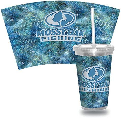 Pack of 2, Rico Industries Wildlife 16oz Clear Tumbler W/Straw - Team Colored Travel Tumbler - Keeps Drinks Cold or Hot