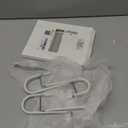 FYY Over The Door Hooks, 4 Pack Hangers Hooks with Rubber Prevent Scratches Heavy Duty Organizer for Living Room, Bathroom, Bedroom, Kitchen Hanging Clothes, Towels, Hats, Coats, Bags White (Short)