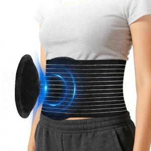 Umbilical hernia belt for Men & Women - Adjustable 3D Pad for Umbilical & Inguinal Hernia Relief - Post Surgery Abdominal Binder & Support Belt for Doctor Recommended Hernia Belt Reducible Hernias (Black, XXL) (Black)