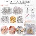 Nail Charms Rhinestones Kit Flatback: 1660PCS Crystal 3D Colorful Star Decorations for Nail Decoration, Press-On Nail Art for Party, Festival & Rave Looks