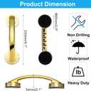 uxcell Grab Bars for Bathtubs and Showers, 9.1" Mirror Glass Door and Window Handles Powerful Shower Suction Cup Anti-Slip Safety Bars for Senior Shower Chairs Gold