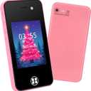 Kids Smart Phone, Christmas Birthday Gifts for Boys Girls Toddler Cell Phone Toys with Dual Camera Music Player Mini Educational Learning Games Fake Phone for 4-8 Year Old with 16G SD Card (Pink)
