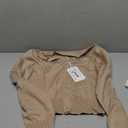 GRACE KARIN Women's Open Front Knit Cropped Bolero Shrug Cardigan Sweater Long Sleeve (S-4XL) (Medium, Khaki)
