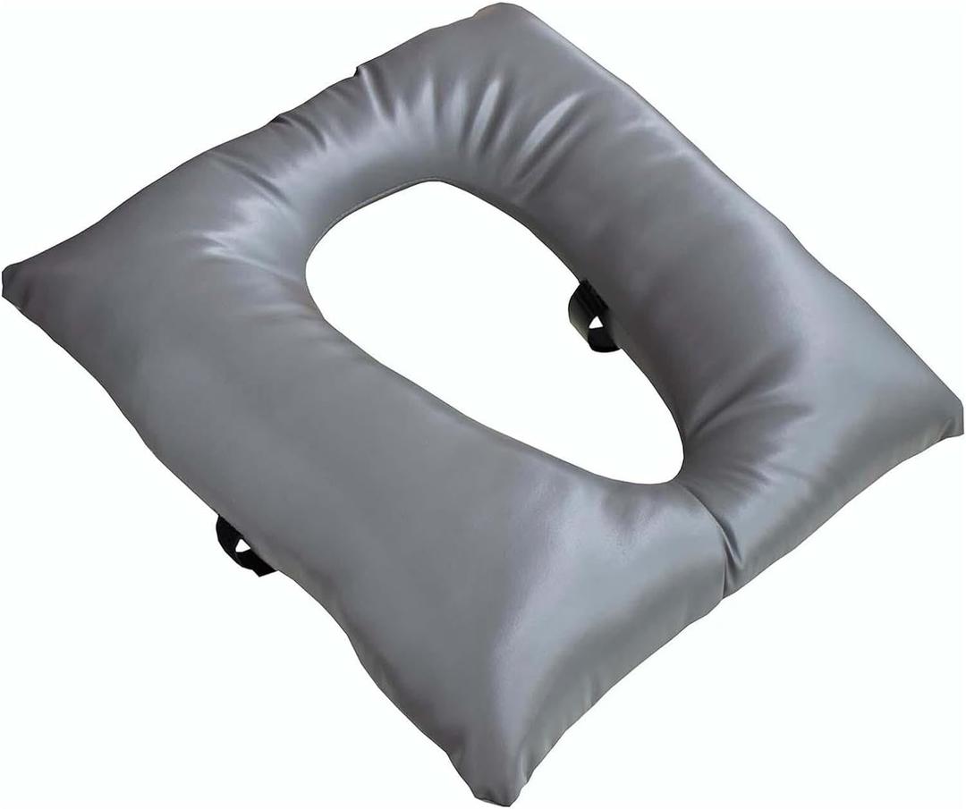 Generic Bedside Commode Seat Cushion with Fixing Straps, Soft Thick Pad for Bedside Commode Seat Toilet Chair, Multifunctional Universal Toilet Seat Cushion for Elderly, Replacement Toilet seat