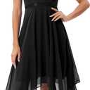 Meetjen Women's Lace Cocktail Party Dress 2025 Handkerchief Hem Bridesmaid Prom Formal Dresses for Wedding Guest (XX-Large)