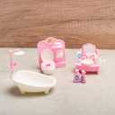 20 Pcs Mini Bathroom Set 1:12 Mini Living Room Set Miniature Accessories Miniature Furniture Accessories Model for Mini Dreamhouse