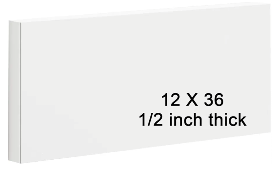 HDPE Sheet 1/2-12" x 36" High Density Polyethylene Sheets with Protective Film 1/2 Thick HDPE Plastic Sheet Board Solid Plastic Block for Flat Panel DIY Projects Machining Home (White) HDPE Sheet 1/2-12" x 36" High Density Polyethylene Sheets with Protective Film 1/2 Thick HDPE Plastic Sheet Board Solid Plastic Block for Flat Panel DIY Projects Machining Home (White)