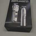 Jack & Rose Clippers and Trimmers Set, Cordless Hair Clippers for Men, Barber Clippers Set (Silvery)