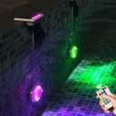 Solar Pool Lights, Solar Powered Submersible LED Lights with Remote IP68 Waterproof 16 Colors Underwater for Above Ground Inground Pool, Pond (White,2 Pack)