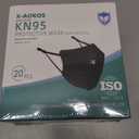 Adjustable KN95 Masks, 5-Layer Disposable Respirator Masks with Adjustable Ear Loops, Individually Wrapped