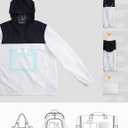 baleaf Men's Rain Jacket Water Resistant Hiking Windbreaker Packable Running Golf Gear Hood Raincoat Reflective (L)